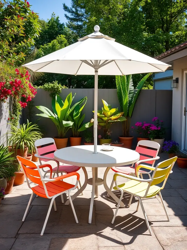 Cleaned outdoor furniture on a patio, showcasing R&A Stellar Services' outdoor furniture cleaning service.